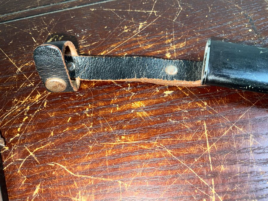 Antique Rare saw back bladed German Youth Knife & Scabbard 