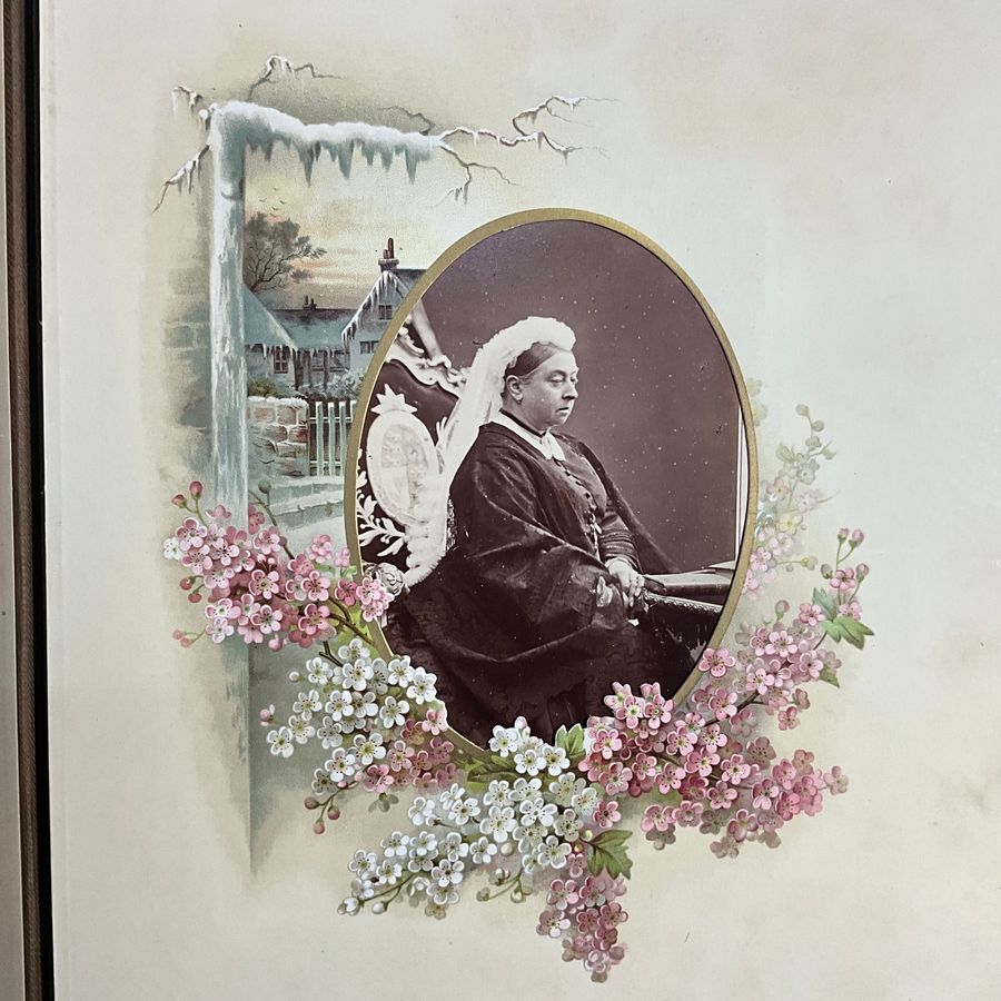 Antique Victorian Family Album with rare picture photograph