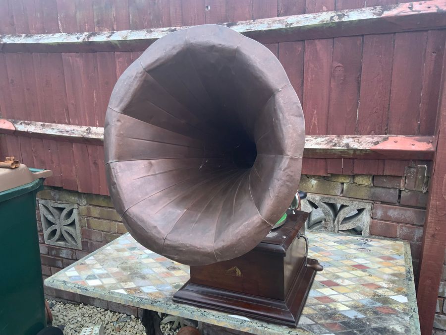 Antique HMV Horn Gramophone 