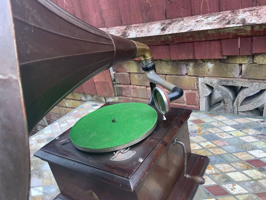 Antique HMV Horn Gramophone 