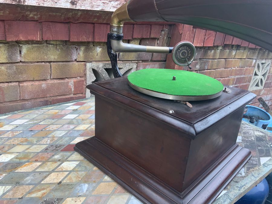 Antique HMV Horn Gramophone 