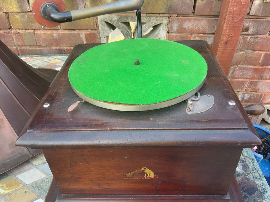 Antique HMV Horn Gramophone 