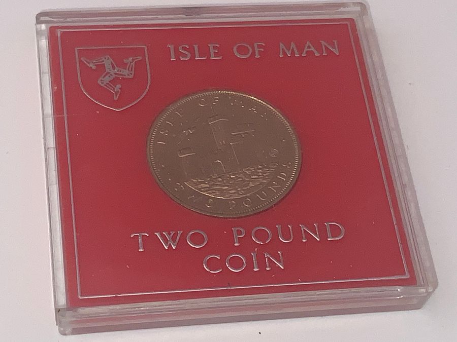 Antique ER11 1986 2 POUND PIECE ISLE OF MAN