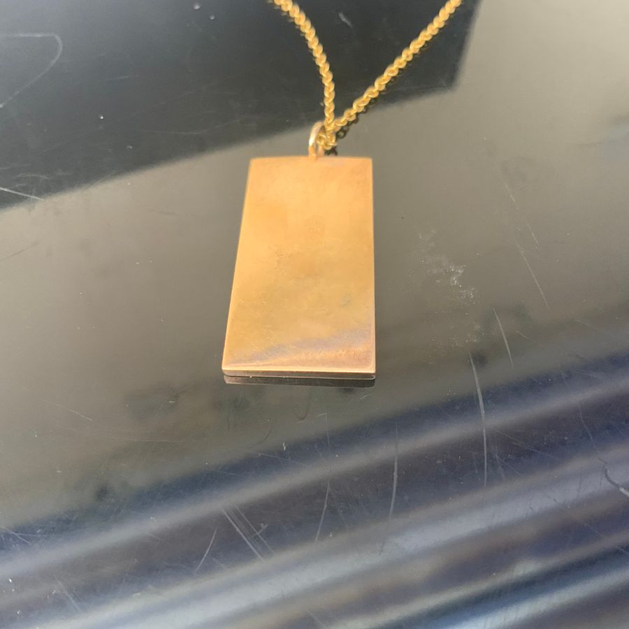 Antique GR1V GOLD IGNOT PENDANT