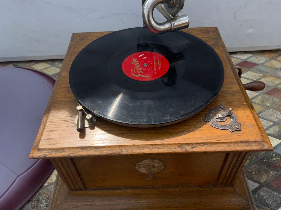 Antique Horn Gramophone 