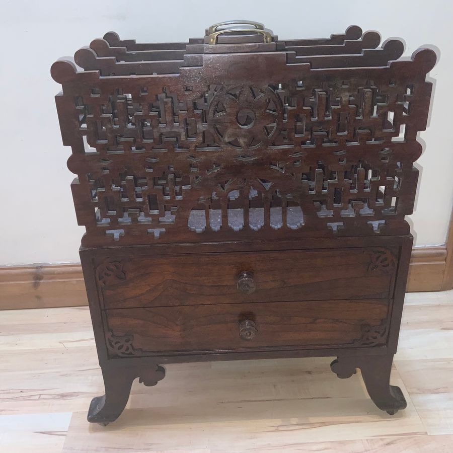 Canterbury in rosewood Chippendale influence, maker Gillows