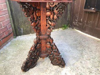 Antique Chinese table inlaid with  exotic wood inlay