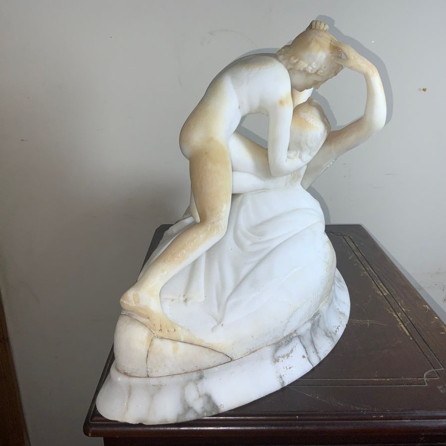 Antique Marble & Alabaster Figures 18th Century work of Art