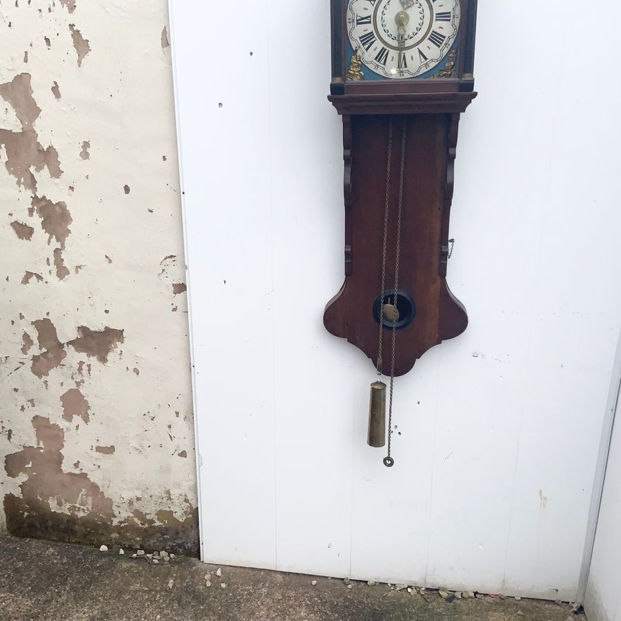 Antique ANTIQUE DUTCH SCHIPPERTJE SALLANDSE FRIESIAN TAIL STOEL WALL CLOCK 1760