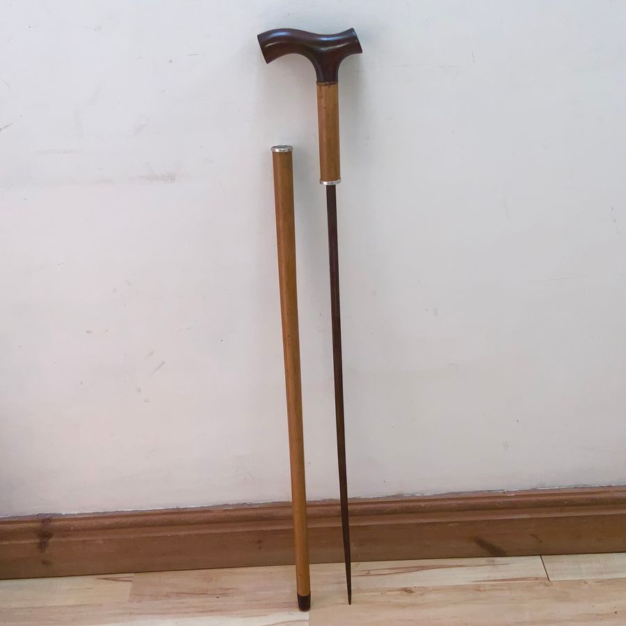 Antique Superb Gentleman’s walking stick sword stick 