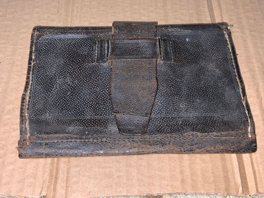 Antique Leather Wallet dated 1789 Coventry 