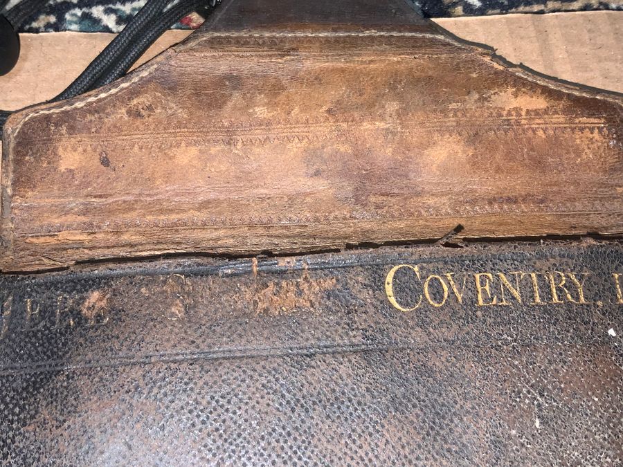 Antique Leather Wallet dated 1789 Coventry 