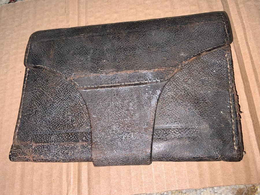 Antique Leather Wallet dated 1789 Coventry 