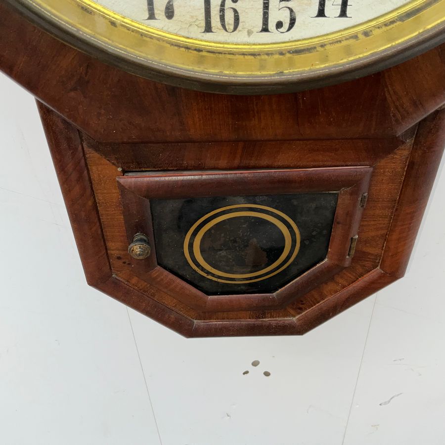 Antique WATERBURY REGULATOR CALENDAR DIAL WALL CLOCK