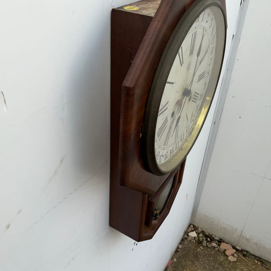 Antique WATERBURY REGULATOR CALENDAR DIAL WALL CLOCK