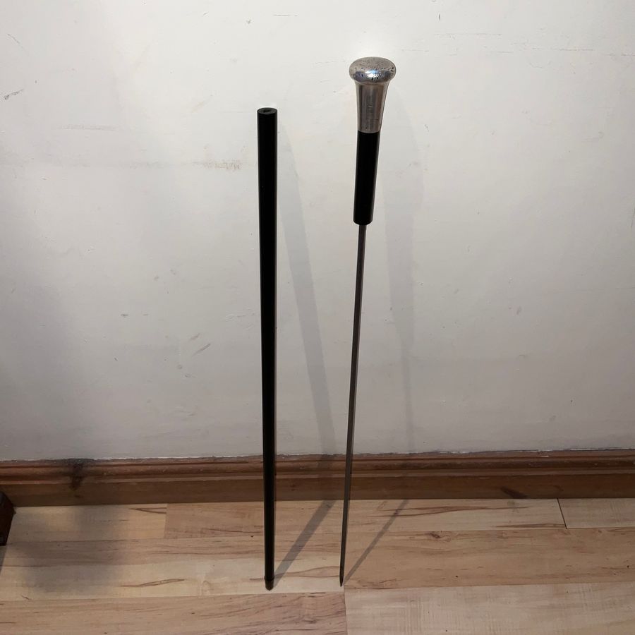 Antique Gentleman’s walking stick sword stick London 1910 hallmark 