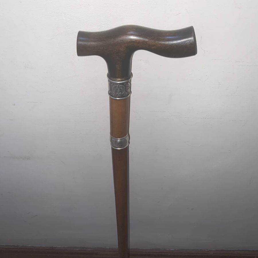 Antique Gentleman’s walking stick sword stick 1918 Birmingham Hallmark 