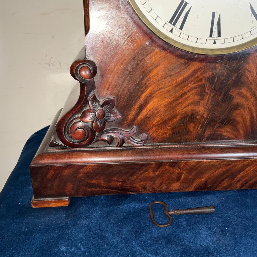 Antique BRACKET CLOCK MAHOGANY DOUBLE FUSSE REGENCY 