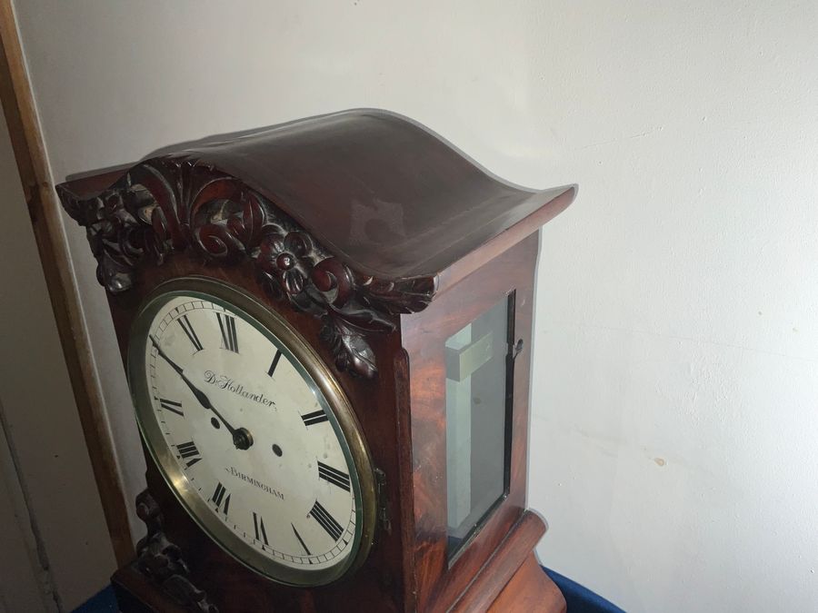 Antique BRACKET CLOCK MAHOGANY DOUBLE FUSSE REGENCY 