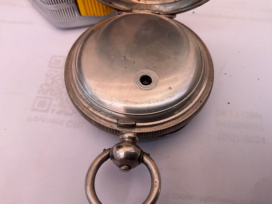 Antique COVENTRY FUSSE SILVER POCKETWATCH & SOLID SILVER CHAIN