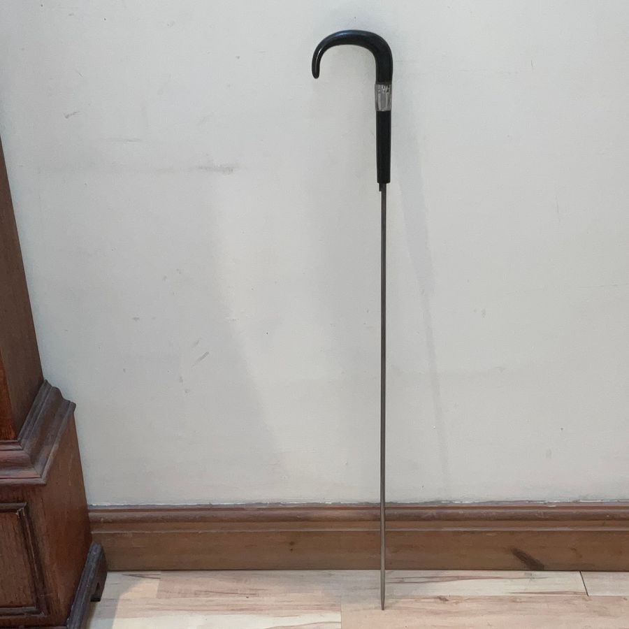 Antique BLACK EBONY WALKING STICK SWORD STICK