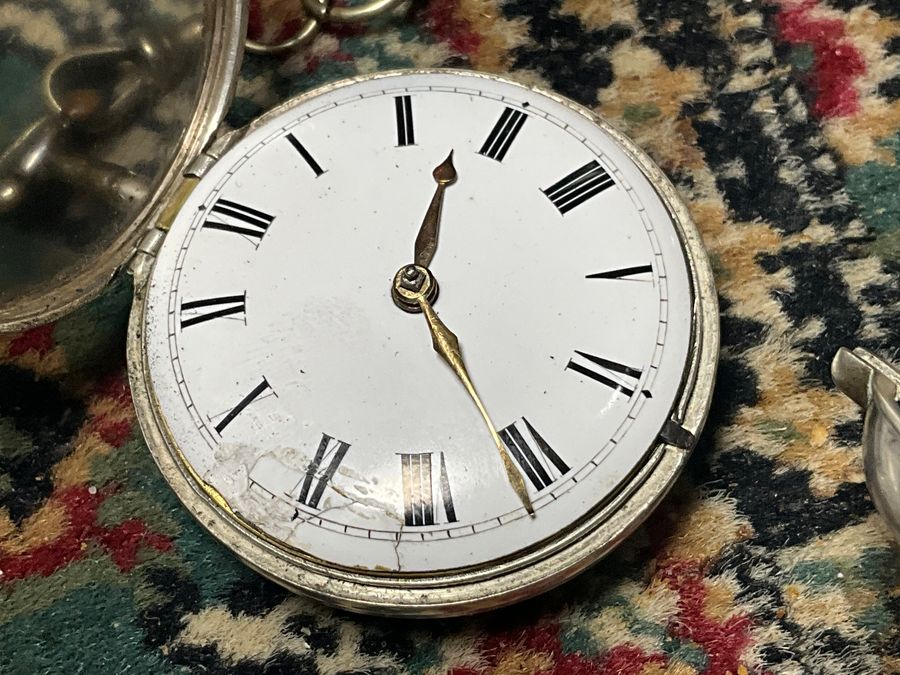 Antique POCKET WATCH PAIR CASED VERGE Barclay of London maker.