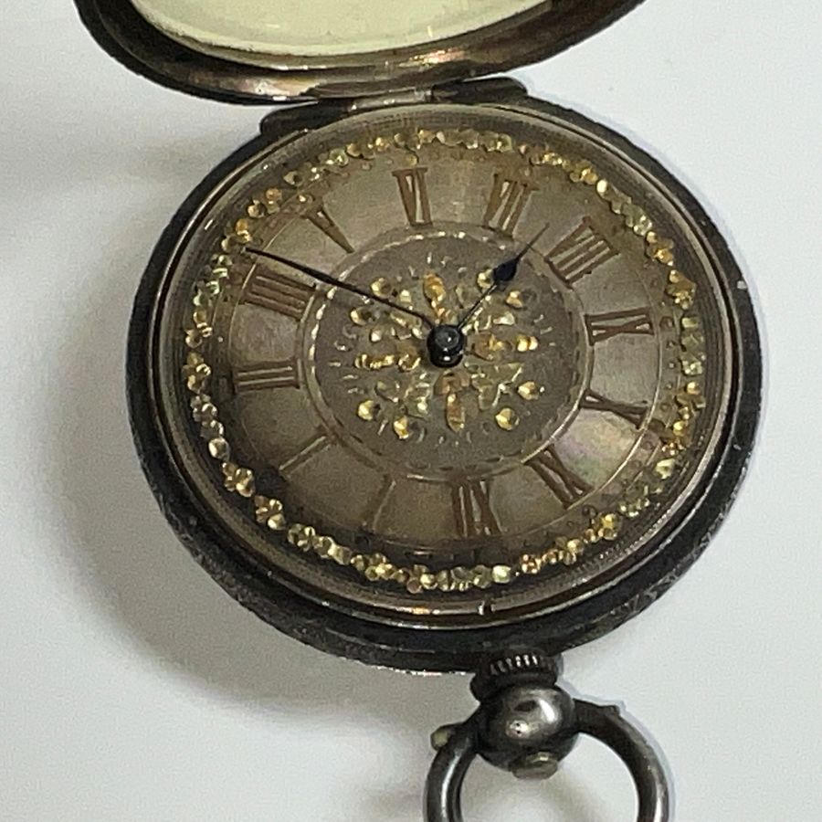 Antique Silver pocket watch working