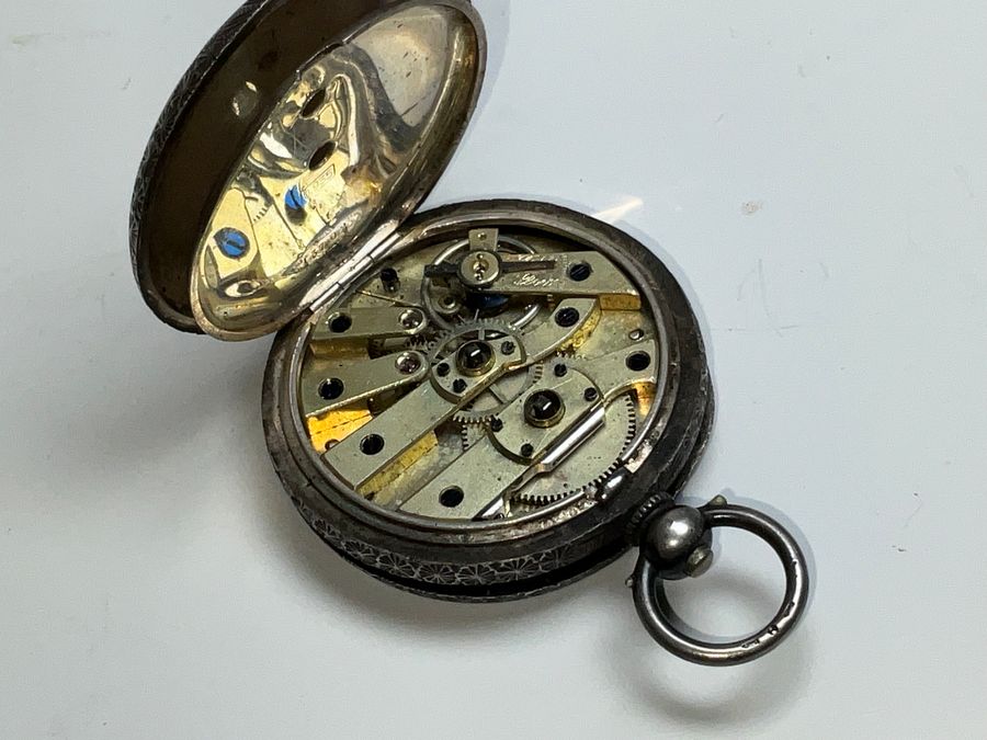 Antique Silver pocket watch working