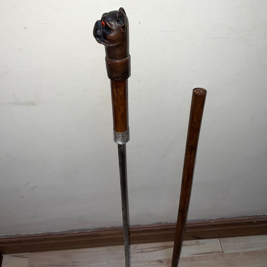 Antique MASONIC WALKING STICK SWORD STICK.