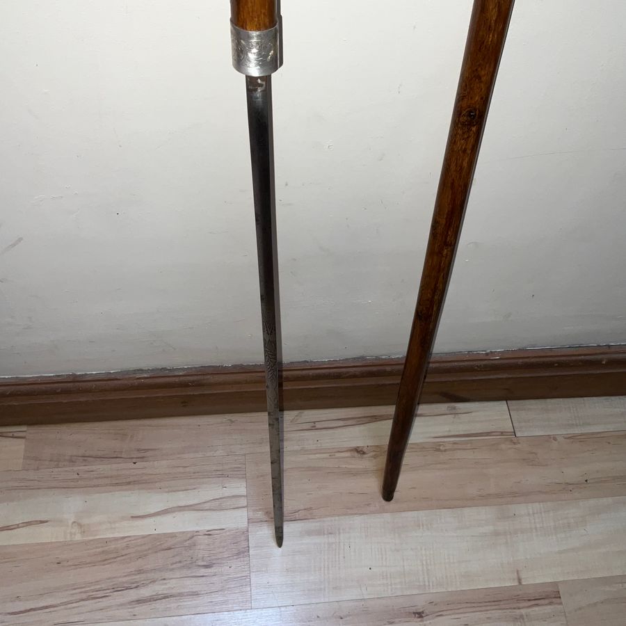 Antique MASONIC WALKING STICK SWORD STICK.