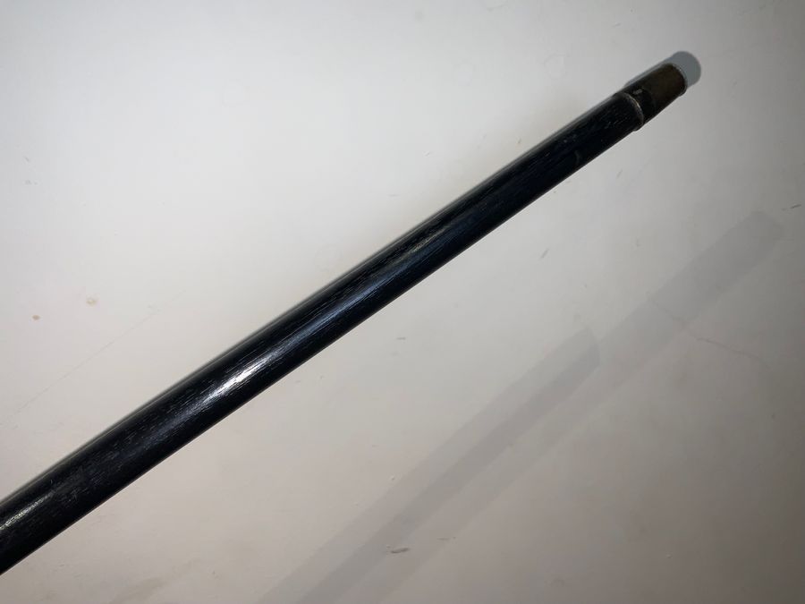 Antique WALKING STICK SWORD STICK BLACK EBONY 1921