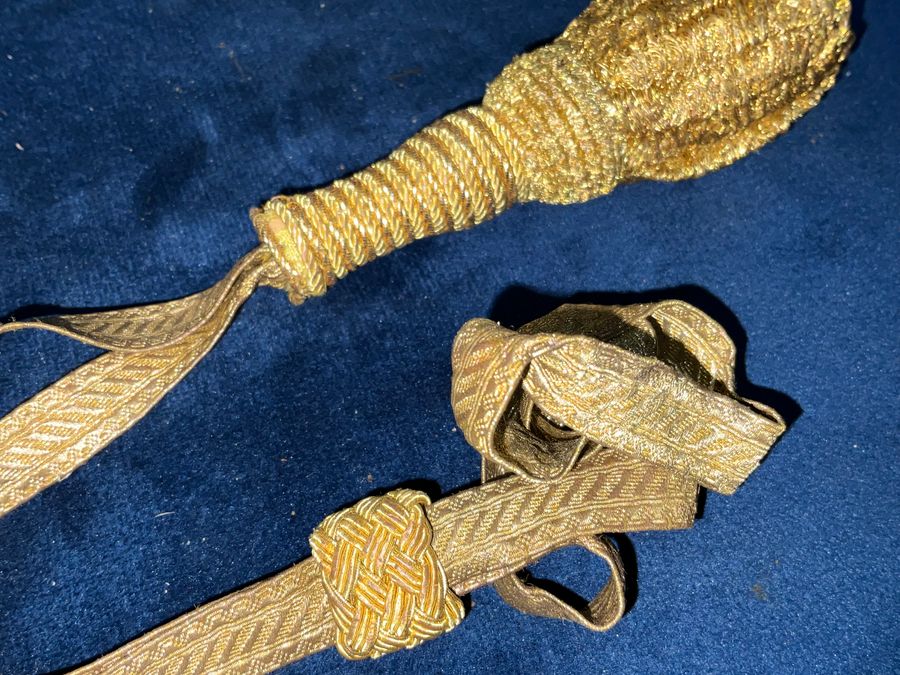 Antique BRITISH MILITARY OFFICERS SWORDS KNOT