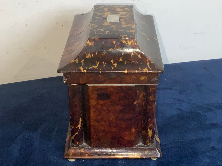 Antique TORTOISE SHELL TEA CADDY CIRCA 1750’s