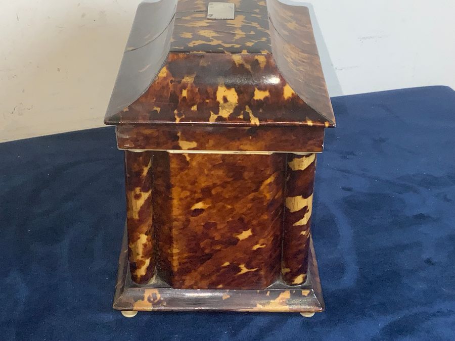 Antique TORTOISE SHELL TEA CADDY CIRCA 1750’s