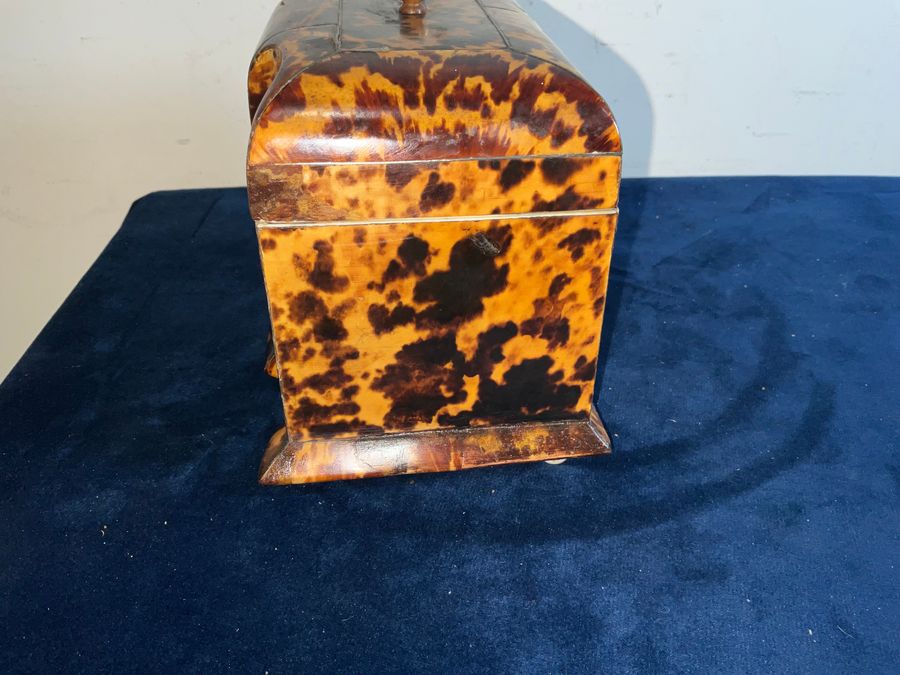 Antique Tortoise Shell Tea Caddy