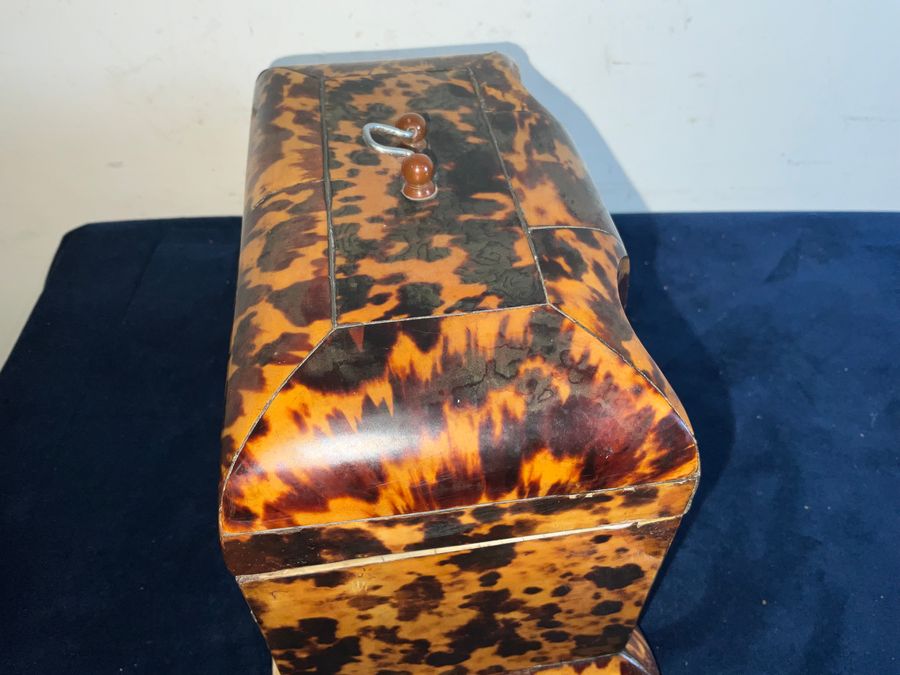 Antique Tortoise Shell Tea Caddy