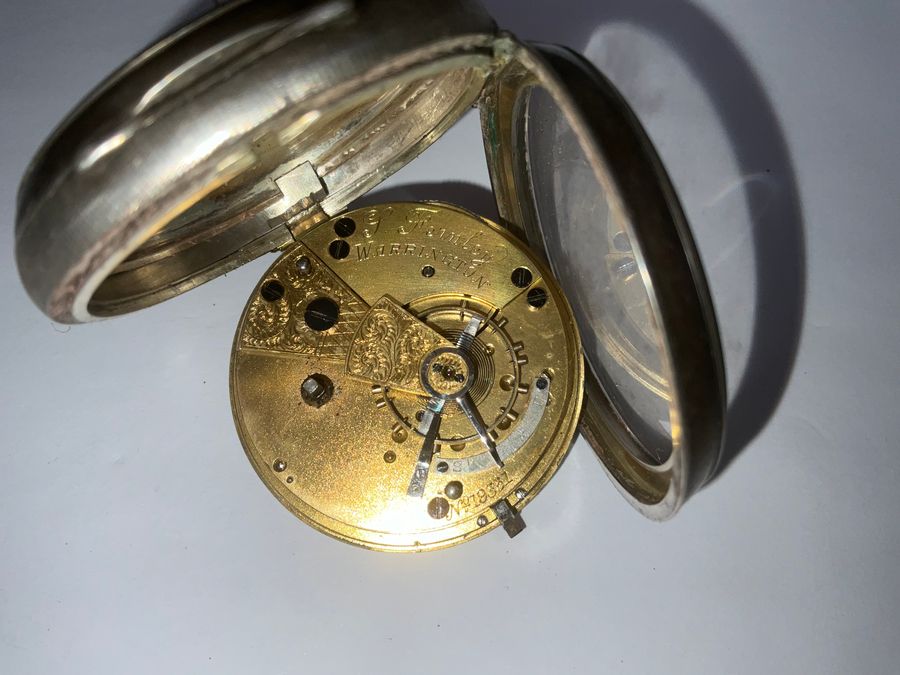 Antique SILVER POCKET WATCH KEY WIND FUSEE