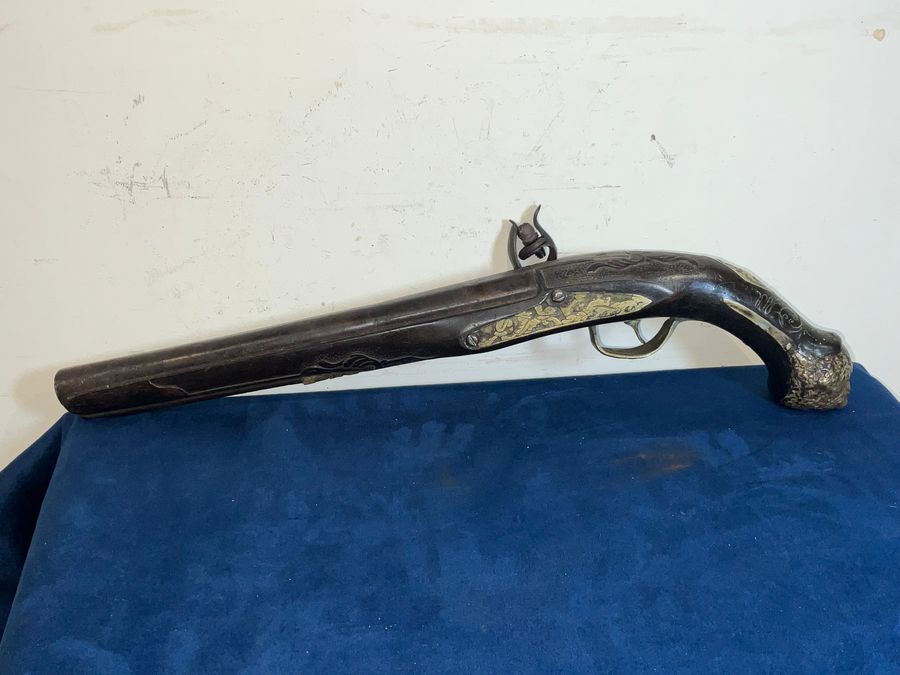 Antique FLINTLOCK PISTOL CONTINENTAL