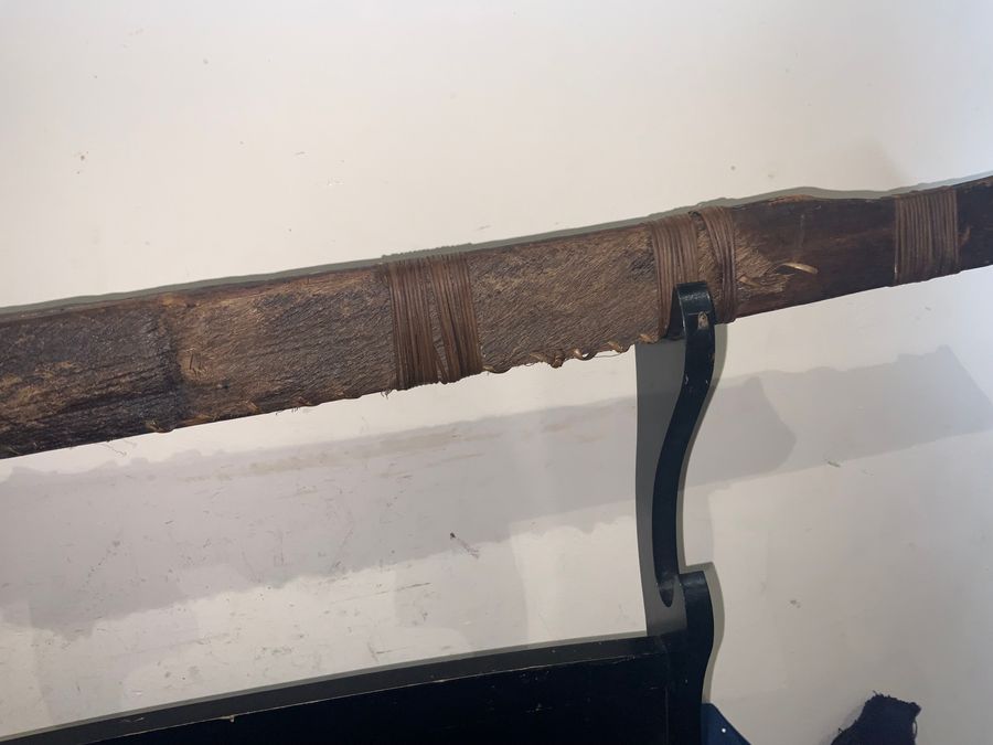 Antique HEAD HUNTERS PARANG AND CARVED SCABBARD