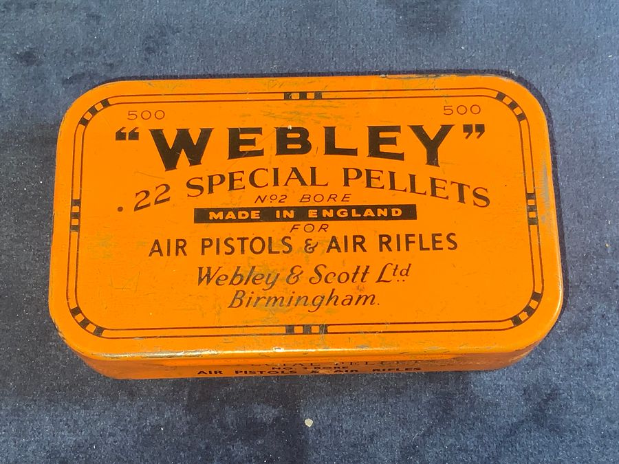 Vintage Webley pellets Tin