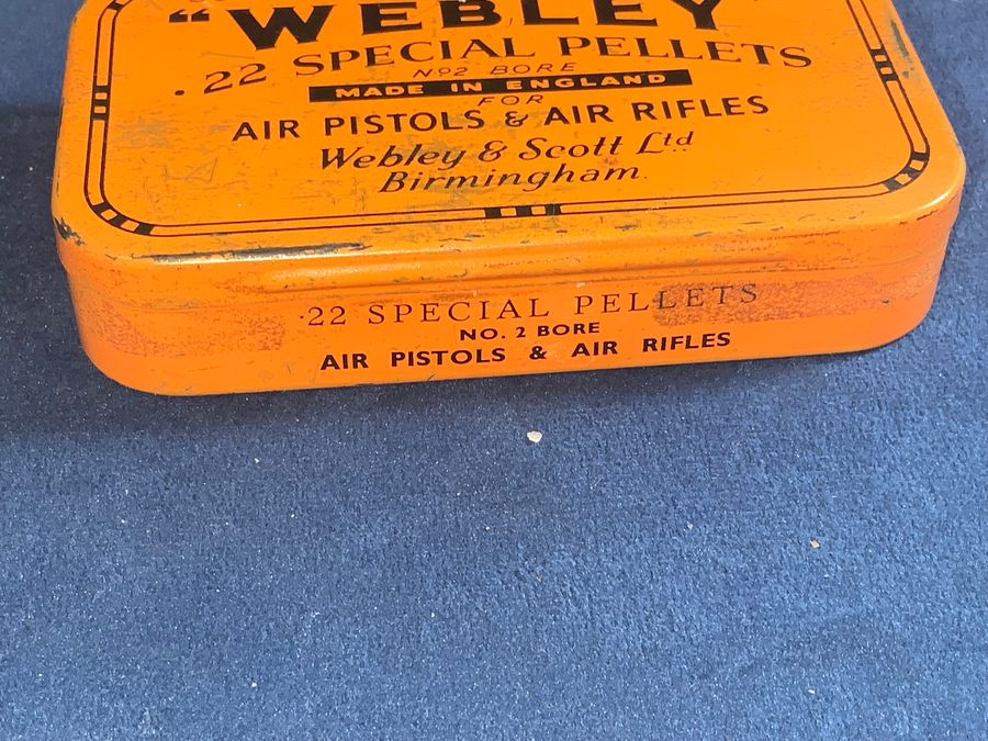 Antique Vintage Webley pellets Tin