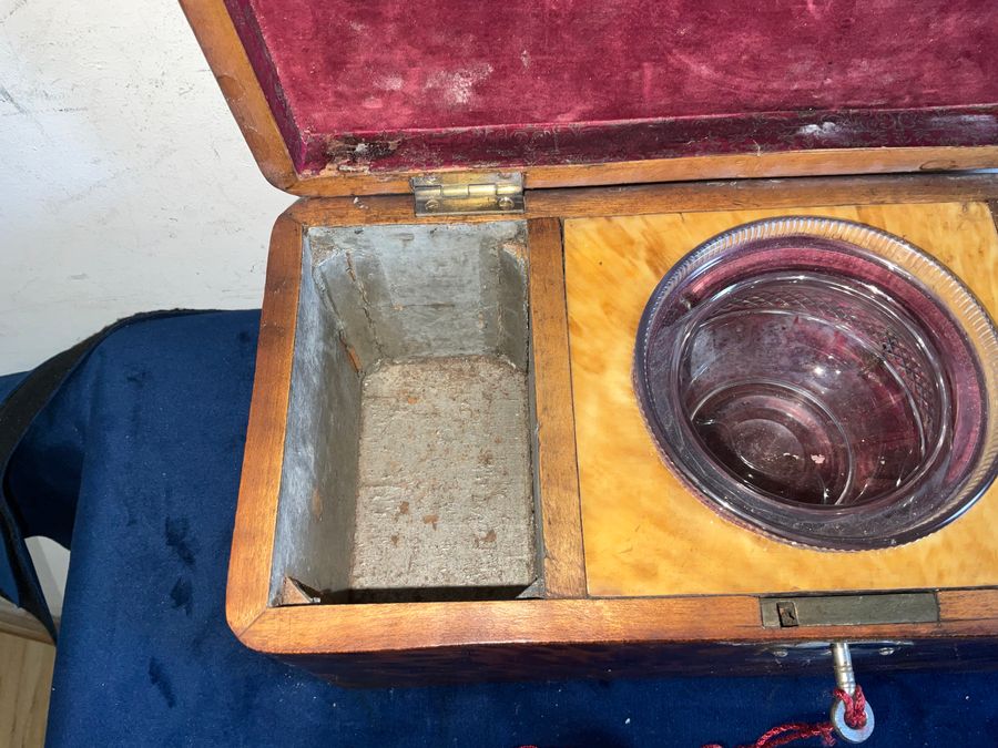 Antique Tortoise Shell tea caddy