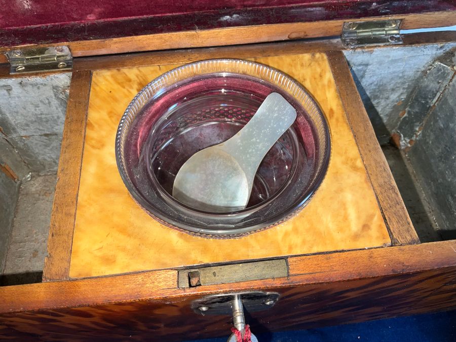 Antique Tortoise Shell tea caddy