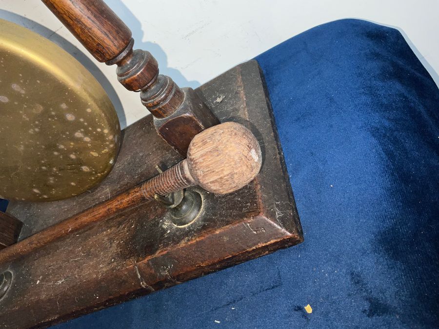 Antique EDWARDIAN DINNER GONG IN OAK