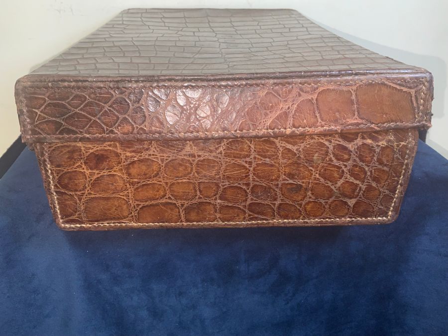 Antique ATTACHES CROCODILE SKIN CASE