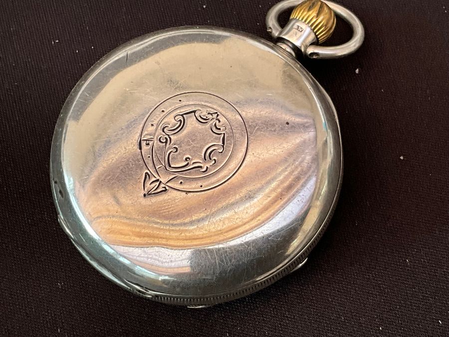 Antique POCKET WATCH WALTHAM SOLID SILVER CASED