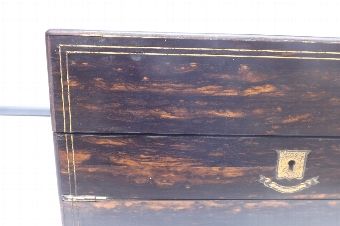 Antique Writing Box of Distiction in Coromandle wood comes with key Victorian, FBS