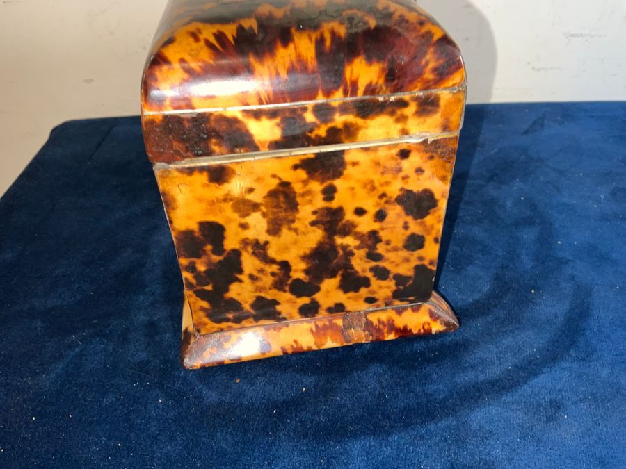 Antique Tortoise Shell Tea Caddy