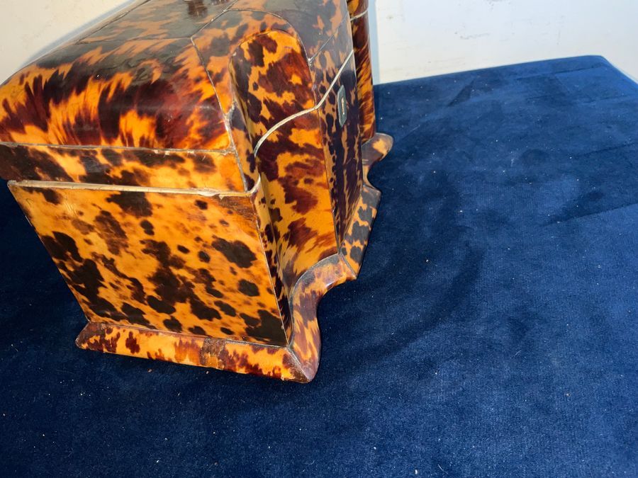 Antique Tortoise Shell Tea Caddy