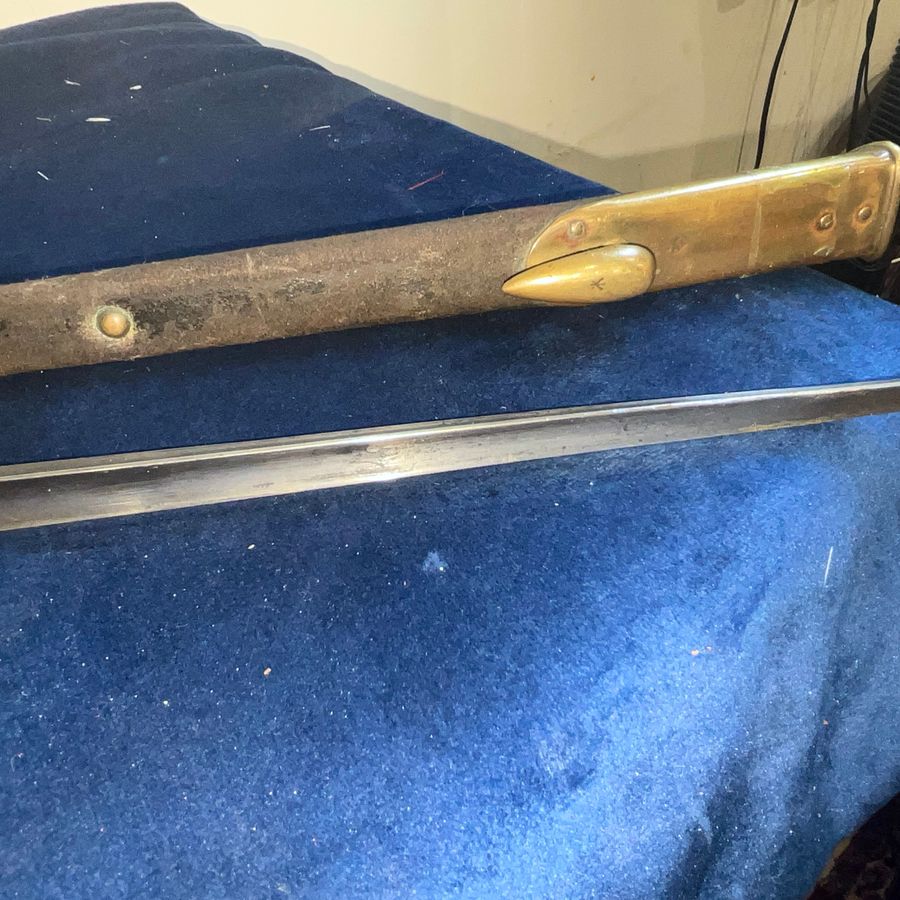 Antique BAYONET & SCABBARD TO FIT THE MARTINI HENRY RIFLE,  ROARKE RIFT ERA